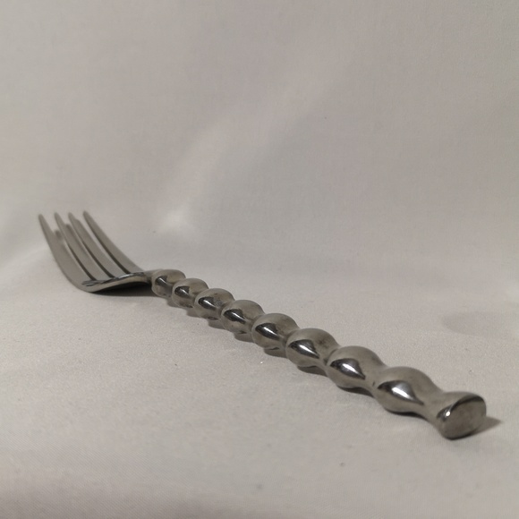 Set of Ten Stainless Steel Forks Krinkle-like Pattern 7.5" by Towle - Picture 5 of 7